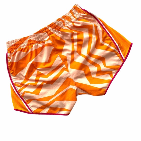 Nike Dri-Fit Orange Zig Zag Lined Running Shorts Small - Picture 2 of 7